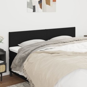 Cabeceros 2 unidades de tela negro 80x5x78/88 cm de vidaXL, Cabeceros y pies de cama - Ref: Foro24-345806, Precio: 62,38 €, D...