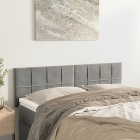 Cabeceros 2 unidades terciopelo gris claro 72x5x78/88 cm de vidaXL, Cabeceros y pies de cama - Ref: Foro24-346054, Precio: 59...