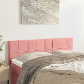 Headboards 2 units pink velvet 72x5x78/88 cm by vidaXL, Headboards and footboards - Ref: Foro24-346059, Price: 64,52 €, Disco...