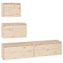 Muebles para TV 4 piezas madera maciza de pino de vidaXL, Muebles TV - Ref: Foro24-3100144, Precio: 203,53 €, Descuento: %