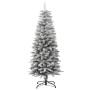 Schmaler künstlicher Weihnachtsbaum mit Schnee aus PVC und PE 120 cm von vidaXL, Weihnachtsbäume - Ref: Foro24-345193, Preis:...