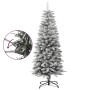 Schmaler künstlicher Weihnachtsbaum mit Schnee aus PVC und PE 120 cm von vidaXL, Weihnachtsbäume - Ref: Foro24-345193, Preis:...