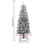 Schmaler künstlicher Weihnachtsbaum mit Schnee aus PVC und PE 120 cm von vidaXL, Weihnachtsbäume - Ref: Foro24-345193, Preis:...