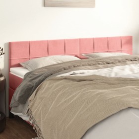 Headboards 2 units of pink velvet 100x5x78/88 cm by vidaXL, Headboards and footboards - Ref: Foro24-346101, Price: 69,30 €, D...