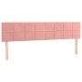 Cabeceros 2 unidades de terciopelo rosa 100x5x78/88 cm de vidaXL, Cabeceros y pies de cama - Ref: Foro24-346101, Precio: 69,3...