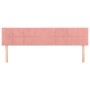 Cabeceros 2 unidades de terciopelo rosa 100x5x78/88 cm de vidaXL, Cabeceros y pies de cama - Ref: Foro24-346101, Precio: 69,3...