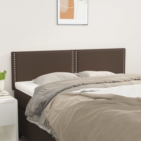 Headboards 2 units brown synthetic leather 72x5x78/88 cm by vidaXL, Headboards and footboards - Ref: Foro24-345935, Price: 64...