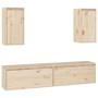 Muebles para TV 4 piezas madera maciza de pino de vidaXL, Muebles TV - Ref: Foro24-3100169, Precio: 204,99 €, Descuento: %