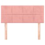 Pink velvet headboard 100x5x78/88 cm by vidaXL, Headboards and footboards - Ref: Foro24-346045, Price: 46,99 €, Discount: %