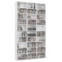 Glossy white plywood CD cabinet 102x16x177.5 cm by vidaXL, CD and DVD storage - Ref: Foro24-801784, Price: 134,96 €, Discount: %