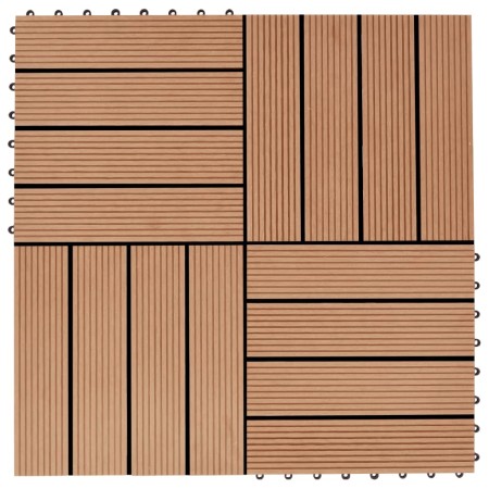 WPC-Verandafliesen 30x30 cm 2 m² Teakfarbe 22 Einheiten von vidaXL, Böden und Teppiche - Ref: Foro24-277801, Preis: 138,80 €,...