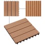 WPC-Verandafliesen 30x30 cm 2 m² Teakfarbe 22 Einheiten von vidaXL, Böden und Teppiche - Ref: Foro24-277801, Preis: 138,80 €,...