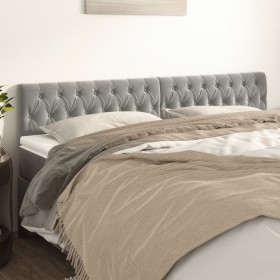 Cabeceros 2 unidades de terciopelo gris claro 100x7x78/88 cm de vidaXL, Cabeceros y pies de cama - Ref: Foro24-346390, Precio...