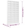 Glossy white plywood CD cabinet 102x16x177.5 cm by vidaXL, CD and DVD storage - Ref: Foro24-801784, Price: 134,96 €, Discount: %