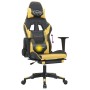 Gaming-Stuhl mit Massage und Fußstütze aus schwarzgoldenem Kunstleder von vidaXL, Gaming-Stühle - Ref: Foro24-345459, Preis: ...