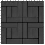 WPC porch tiles 30x30 cm 2 m² black 22 units by vidaXL, Floors and carpets - Ref: Foro24-277803, Price: 109,30 €, Discount: %