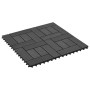 Baldosas de porche de WPC 30x30 cm 2 m² negro 22 unidades de vidaXL, Suelos y moquetas - Ref: Foro24-277803, Precio: 109,30 €...