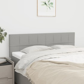 Headboards 2 units light gray fabric 72x5x78/88 cm by vidaXL, Headboards and footboards - Ref: Foro24-346046, Price: 66,11 €,...