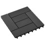 WPC porch tiles 30x30 cm 2 m² black 22 units by vidaXL, Floors and carpets - Ref: Foro24-277803, Price: 109,30 €, Discount: %