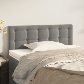 Cabecero de terciopelo gris claro 100x5x78/88 cm de vidaXL, Cabeceros y pies de cama - Ref: Foro24-346450, Precio: 49,55 €, D...