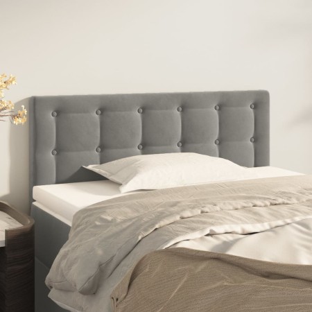 Cabecero de terciopelo gris claro 100x5x78/88 cm de vidaXL, Cabeceros y pies de cama - Ref: Foro24-346450, Precio: 49,54 €, D...