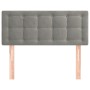 Cabecero de terciopelo gris claro 100x5x78/88 cm de vidaXL, Cabeceros y pies de cama - Ref: Foro24-346450, Precio: 49,54 €, D...