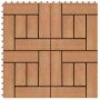 WPC porch tiles 30x30 cm 2 m² teak color 22 units by vidaXL, Floors and carpets - Ref: Foro24-277804, Price: 135,17 €, Discou...