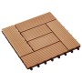 WPC porch tiles 30x30 cm 2 m² teak color 22 units by vidaXL, Floors and carpets - Ref: Foro24-277804, Price: 135,17 €, Discou...