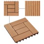 WPC porch tiles 30x30 cm 2 m² teak color 22 units by vidaXL, Floors and carpets - Ref: Foro24-277804, Price: 135,17 €, Discou...