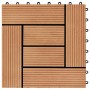 WPC porch tiles 30x30 cm 2 m² teak color 22 units by vidaXL, Floors and carpets - Ref: Foro24-277804, Price: 135,17 €, Discou...