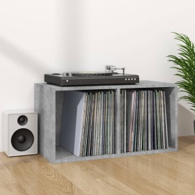 Gray plywood vinyl record box 71x34x36cm by vidaXL, CD and DVD storage - Ref: Foro24-800121, Price: 44,08 €, Discount: %