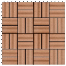 WPC Porch Tiles 30x30 cm 2 m² brown 22 units by vidaXL, Floors and carpets - Ref: Foro24-277806, Price: 115,99 €, Discount: %