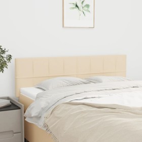 Cabeceros 2 unidades tela color crema 72x5x78/88 cm de vidaXL, Cabeceros y pies de cama - Ref: Foro24-346051, Precio: 59,74 €...