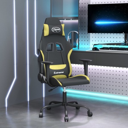 Black and light green fabric massage gaming chair by vidaXL, Gaming chairs - Ref: Foro24-345475, Price: 124,29 €, Discount: %