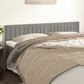 Cabeceros 2 unidades de terciopelo gris claro 80x5x78/88 cm de vidaXL, Cabeceros y pies de cama - Ref: Foro24-346264, Precio:...