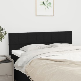 Headboards 2 units black fabric 72x5x78/88 cm by vidaXL, Headboards and footboards - Ref: Foro24-346048, Price: 69,65 €, Disc...