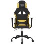 Schwarz-gelber Massage-Gaming-Stuhl aus Stoff von vidaXL, Gaming-Stühle - Ref: Foro24-345473, Preis: 119,40 €, Rabatt: %