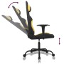 Schwarz-gelber Massage-Gaming-Stuhl aus Stoff von vidaXL, Gaming-Stühle - Ref: Foro24-345473, Preis: 119,40 €, Rabatt: %