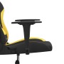 Schwarz-gelber Massage-Gaming-Stuhl aus Stoff von vidaXL, Gaming-Stühle - Ref: Foro24-345473, Preis: 119,40 €, Rabatt: %