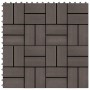 WPC porch tiles 30x30 cm 2 m² dark brown 22 units by vidaXL, Floors and carpets - Ref: Foro24-277810, Price: 107,51 €, Discou...