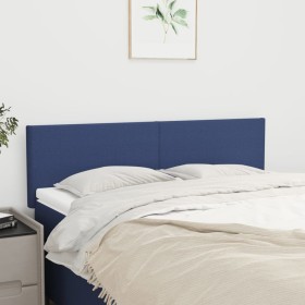 Headboards 2 units blue fabric 72x5x78/88 cm by vidaXL, Headboards and footboards - Ref: Foro24-345790, Price: 60,99 €, Disco...