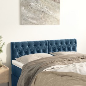 Headboards 2 units dark blue velvet 72x7x78/88 cm by vidaXL, Headboards and footboards - Ref: Foro24-346352, Price: 75,58 €, ...