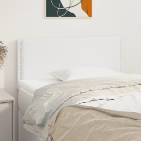 Cabecero de cuero sintético blanco 90x5x78/88 cm de vidaXL, Cabeceros y pies de cama - Ref: Foro24-345893, Precio: 39,05 €, D...