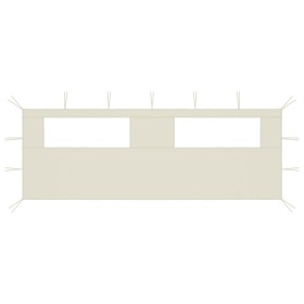 Gazebo side wall with cream windows 6x2 m by vidaXL, Accessories for pavilions and gazebos - Ref: Foro24-3070413, Price: 29,9...