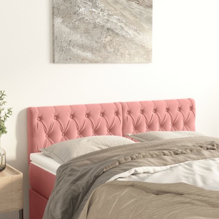 Headboards 2 units of pink velvet 72x7x78/88 cm by vidaXL, Headboards and footboards - Ref: Foro24-346353, Price: 75,61 €, Di...