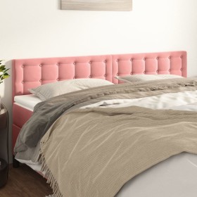 Headboards 2 units of pink velvet 80x5x78/88 cm by vidaXL, Headboards and footboards - Ref: Foro24-346495, Price: 65,74 €, Di...