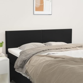 Headboards 2 units black synthetic leather 72x5x78/88 cm by vidaXL, Headboards and footboards - Ref: Foro24-345792, Price: 59...