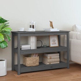 Gray solid pine wood console table 110x40x74 cm by vidaXL, Side tables - Ref: Foro24-821666, Price: 109,99 €, Discount: %