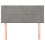 Cabecero de terciopelo gris claro 100x5x78/88 cm de vidaXL, Cabeceros y pies de cama - Ref: Foro24-346040, Precio: 46,99 €, D...