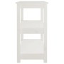 Solid white pine wood console table 80x40x74 cm by vidaXL, Side tables - Ref: Foro24-821670, Price: 84,77 €, Discount: %